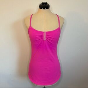 Lululemon Atma Tank in Raspberry Glo Light, Neon Pink Sports Bra/Cami Combo